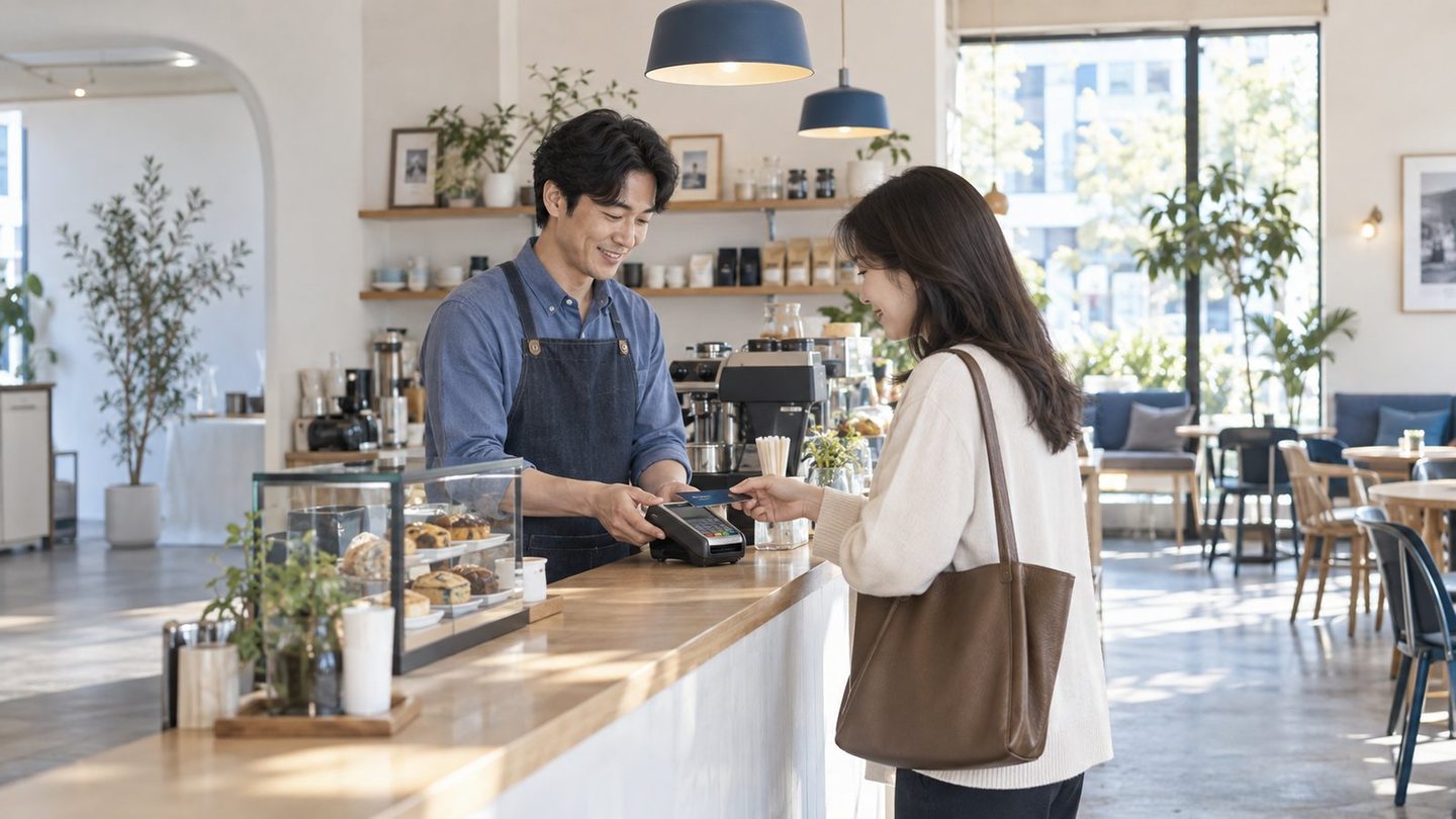 매장 직원과 고객이 결제 내용을 확인하는 장면 — 비대면 카드결제 손님 얼굴 없이 받는 대금, 주문이 들어오는 길부터 함께 봅니다.